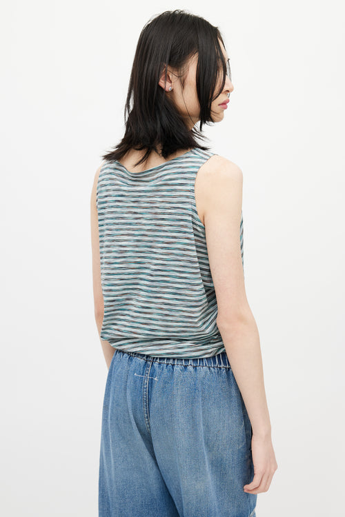 MM6 Maison Margiela Green & Multicolour Striped Top