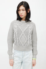 MM6 Maison Margiela // Grey Cable Knit Sweater – VSP Consignment