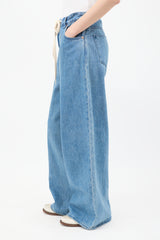 MM6 Maison Margiela Medium Wash Drawstring Jeans