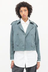 MM6 Maison Margiela Slate Grey Short Trench Jacket