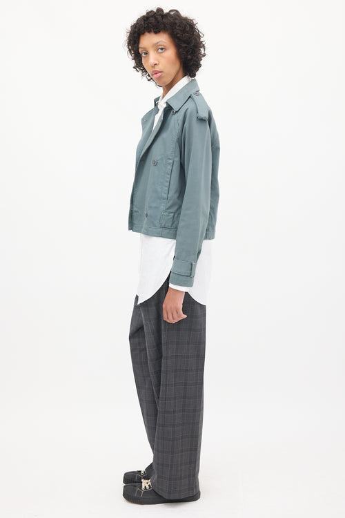 MM6 Maison Margiela Slate Grey Short Trench Jacket