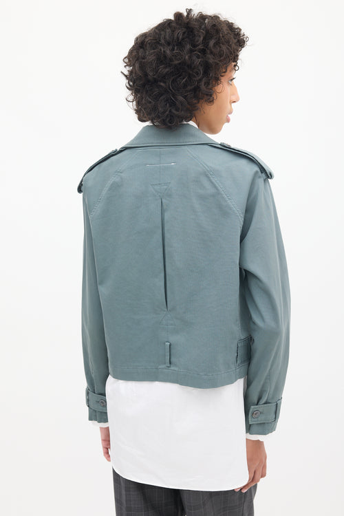 MM6 Maison Margiela Slate Grey Short Trench Jacket