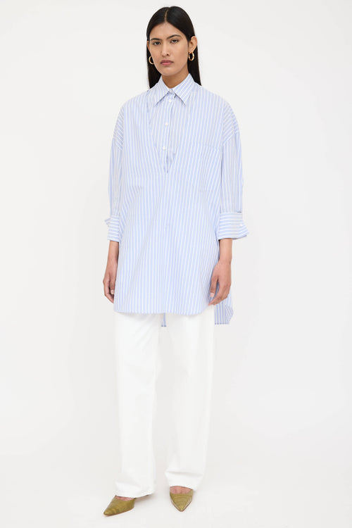 Striped Layered Shirt Dress