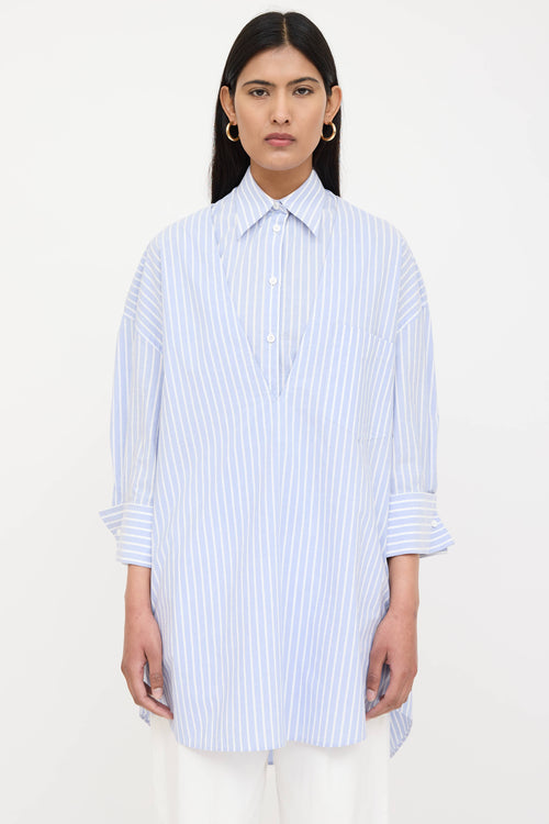 Striped Layered Shirt Dress