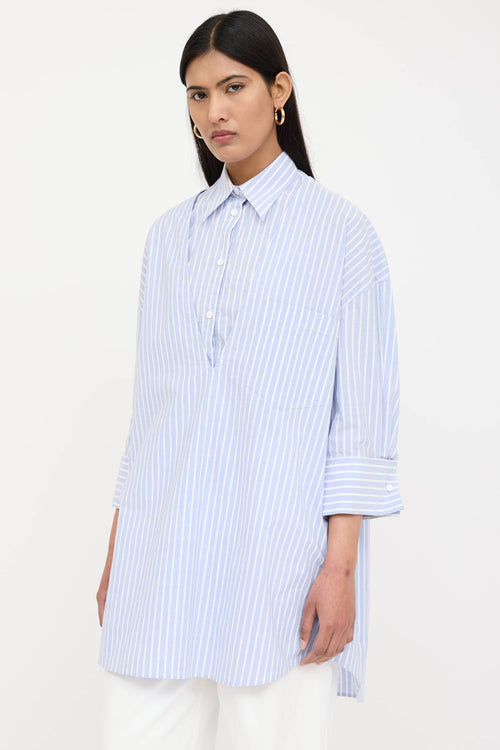 Striped Layered Shirt Dress