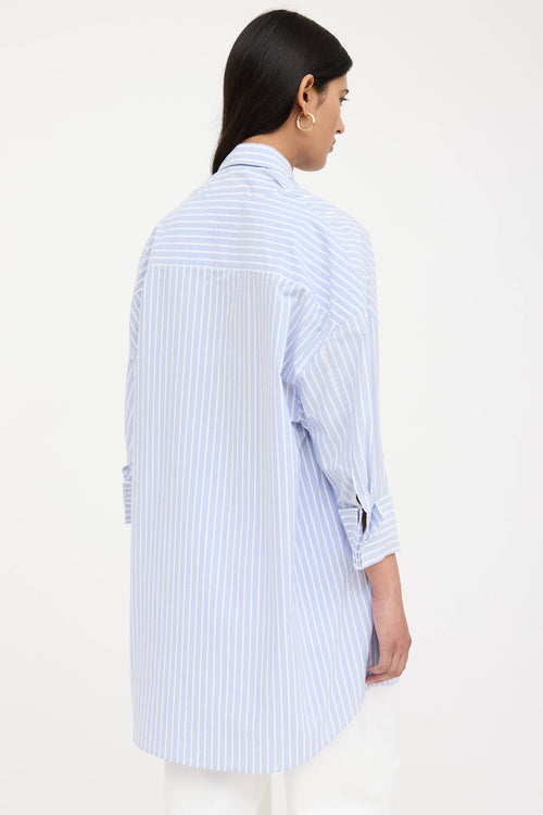 Striped Layered Shirt Dress