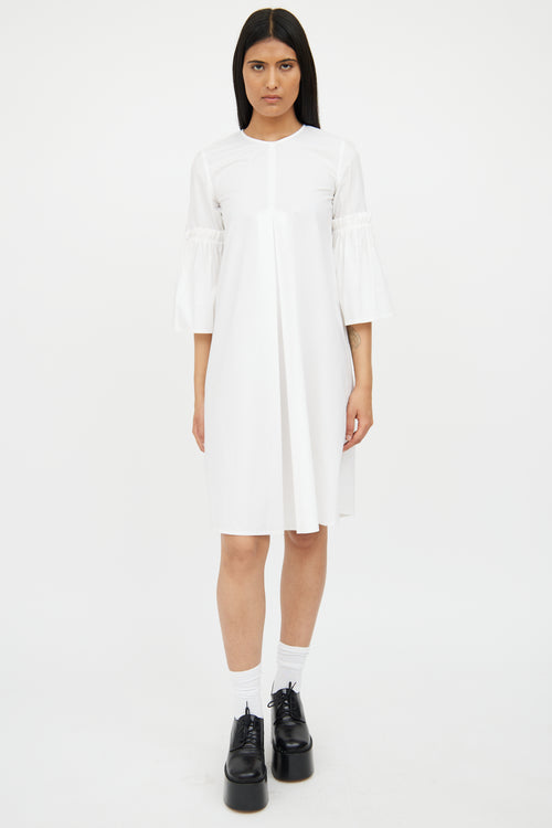 MM6 Maison Margiela White Cotton Poplin Dress