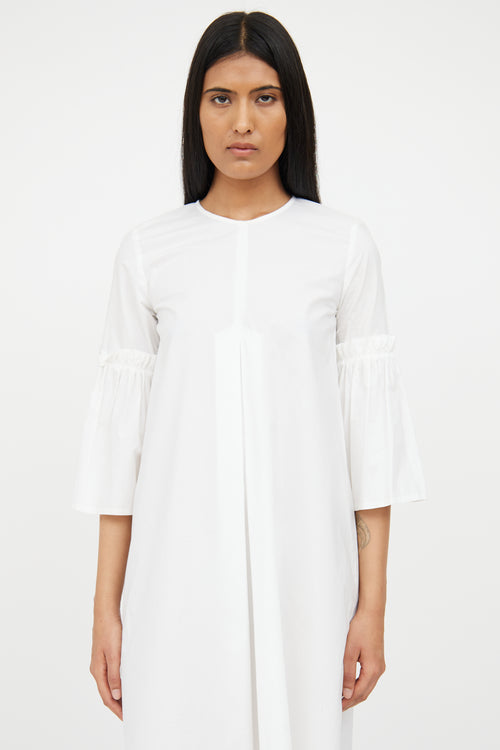 MM6 Maison Margiela White Cotton Poplin Dress