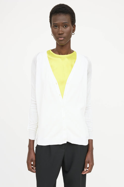 MM6 Maison Margiela Mesh Panel Cardigan