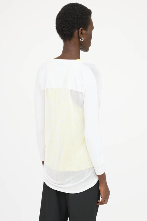 MM6 Maison Margiela Mesh Panel Cardigan