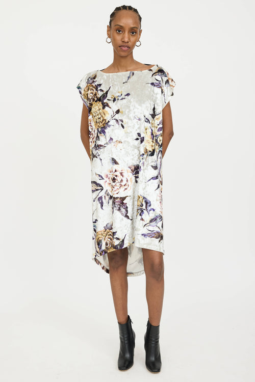 MM6 Maison Margiela Velour Floral Dress
