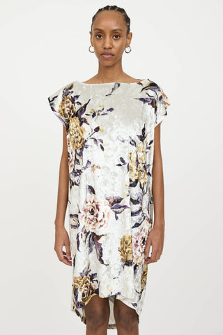 MM6 Maison Margiela Velour Floral Dress