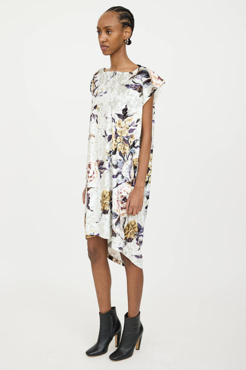 MM6 Maison Margiela Velour Floral Dress