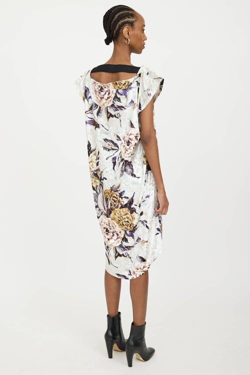 MM6 Maison Margiela Velour Floral Dress