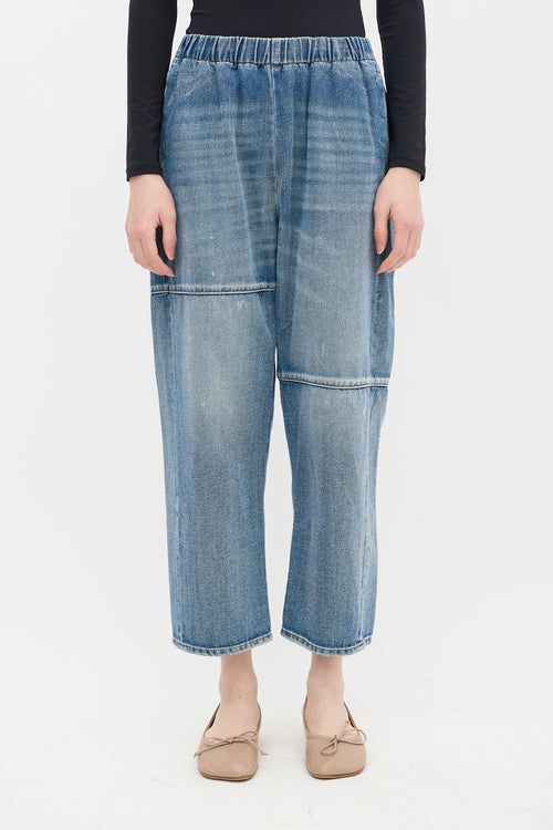 MM6 Maison Margiela Light Wash Asymmetrical Paneled