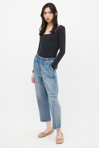 MM6 Maison Margiela Light Wash Asymmetrical Paneled