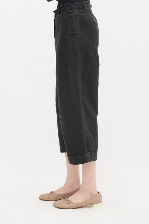 MM6 Maison Margiela Dark Grey Cropped Trouser