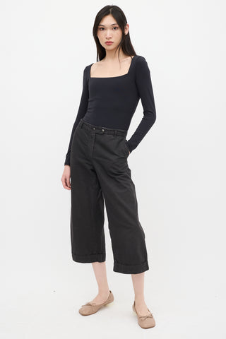 MM6 Maison Margiela Dark Grey Cropped Trouser