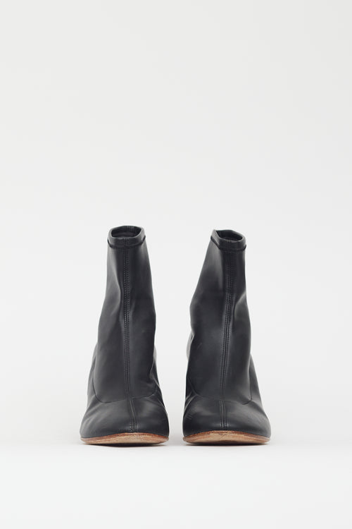 MM6 Maison Margiela Black Leather Sock Boot