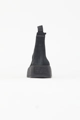 MM6 Maison Margiela Black Suede Chelsea Ankle Boot