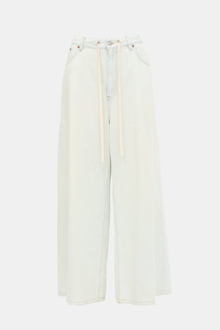 MM6 Maison Margiela Drawstring Wide Leg Jeans