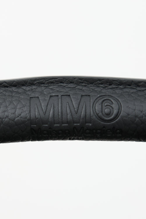 Faux Leather Medium Triangle Tote Bag