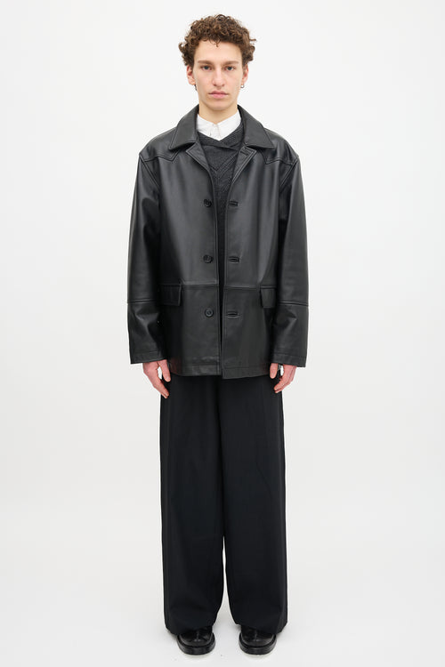 MM6 Maison Margiela Leather Coat