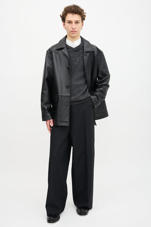 MM6 Maison Margiela Leather Coat