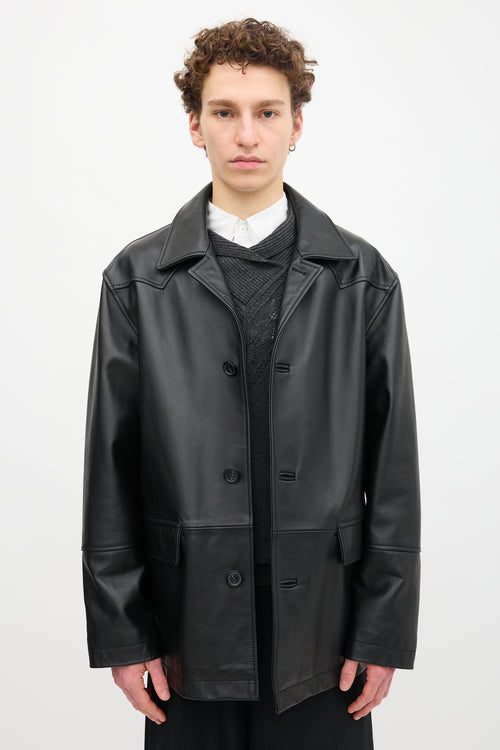 MM6 Maison Margiela Leather Coat
