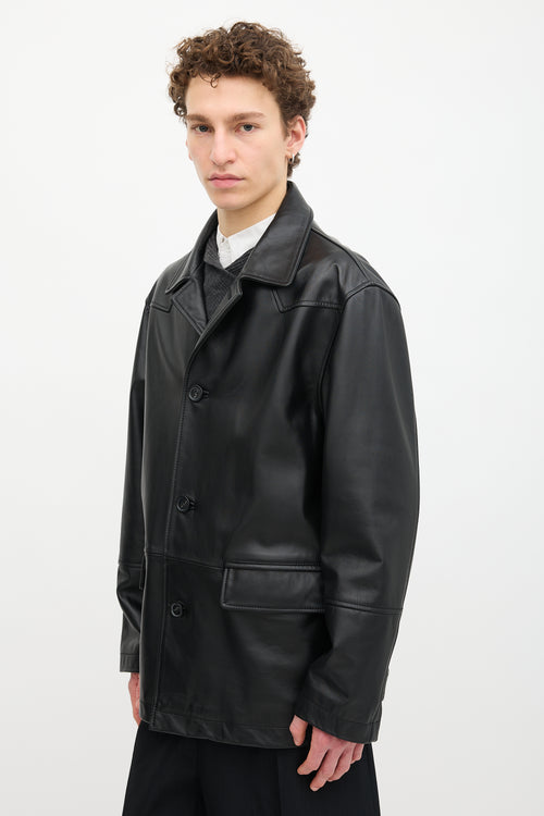 MM6 Maison Margiela Leather Coat