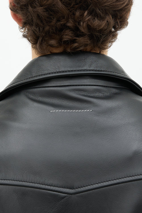 MM6 Maison Margiela Leather Coat