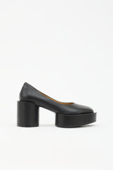 MM6 Maison Margiela Leather Décolleté Platform Pump