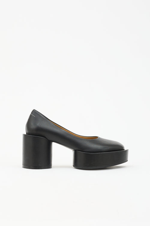 MM6 Maison Margiela Leather Décolleté Platform Pump