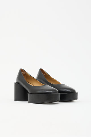 MM6 Maison Margiela Leather Décolleté Platform Pump