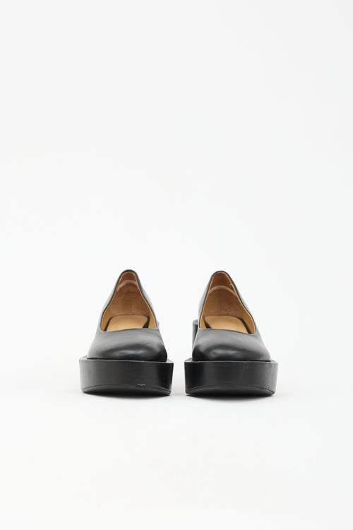 MM6 Maison Margiela Leather Décolleté Platform Pump