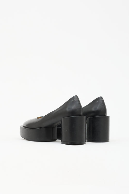 MM6 Maison Margiela Leather Décolleté Platform Pump
