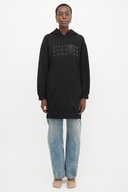 MM6 Maison Margiela Logo Hoodie Dress