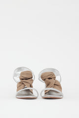 MM6 Maison Margiela Silver & Beige Metallic Sandal