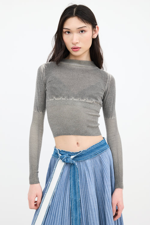 MM6 Maison Margiela Ribbed Crop Top