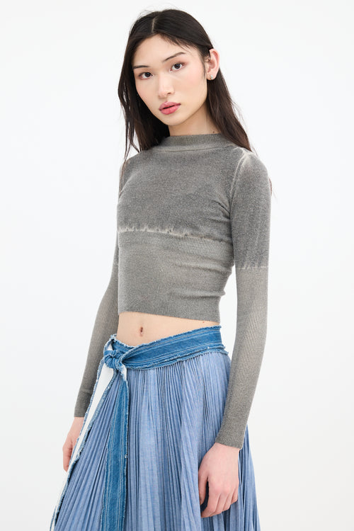MM6 Maison Margiela Ribbed Crop Top