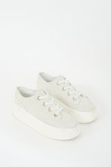 MM6 Maison Margiela Grey Suede Platform Sneaker