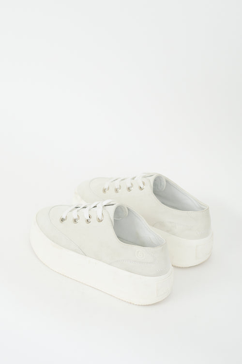 MM6 Maison Margiela Grey Suede Platform Sneaker