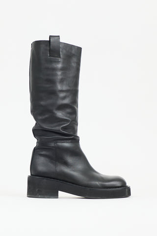 MM6 Maison Margiela Leather Knee High Boot