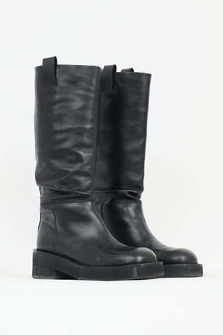 MM6 Maison Margiela Leather Knee High Boot