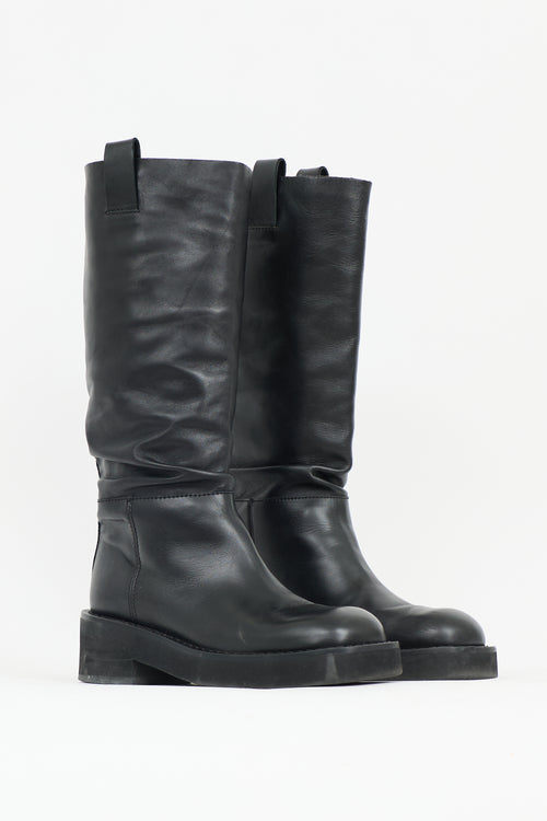 MM6 Maison Margiela Leather Knee High Boot