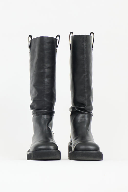 MM6 Maison Margiela Leather Knee High Boot