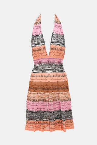 M Missoni Vintage Knit Striped Dress
