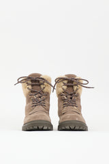 Moncler Suede & Shearling Patty Boot