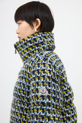 Moncler Wool Tweed Elby Puffer Jacket