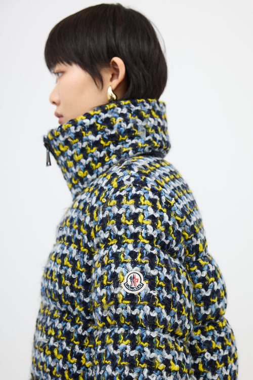 Moncler Wool Tweed Elby Puffer Jacket